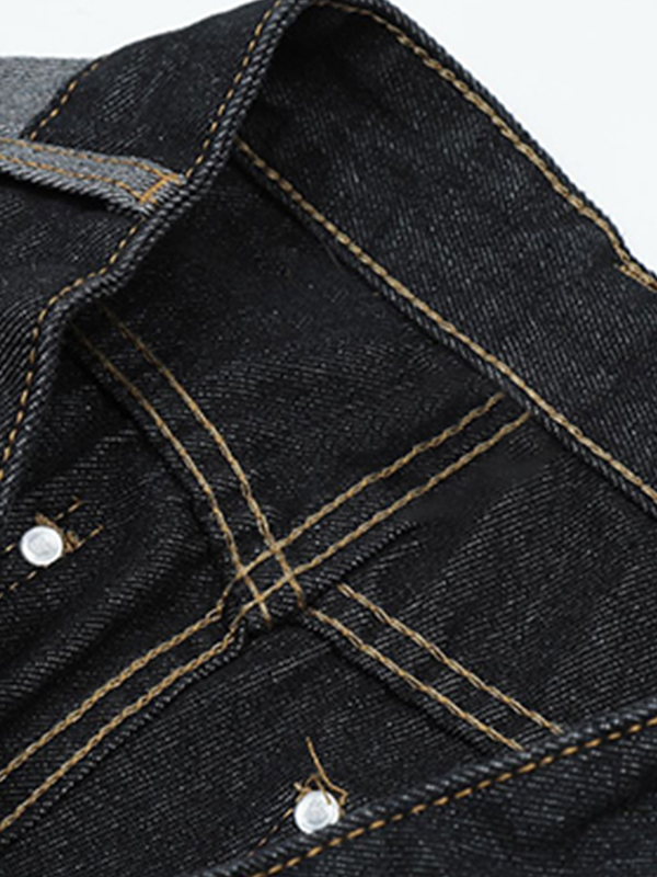 Vaqueros holgados desgastados con empalme informal para hombre-6