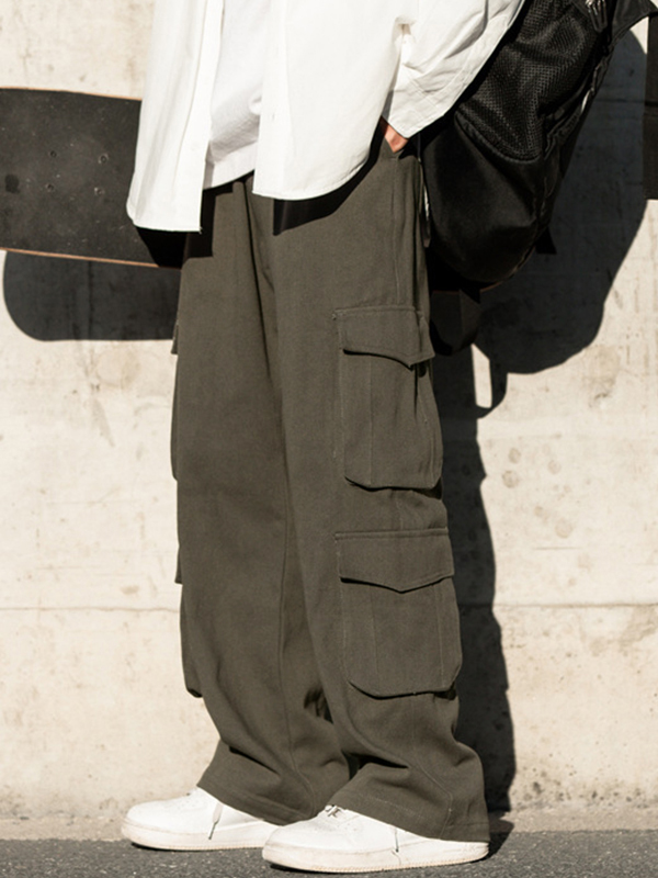 Pantalones cargo con múltiples bolsillos para hombre-3