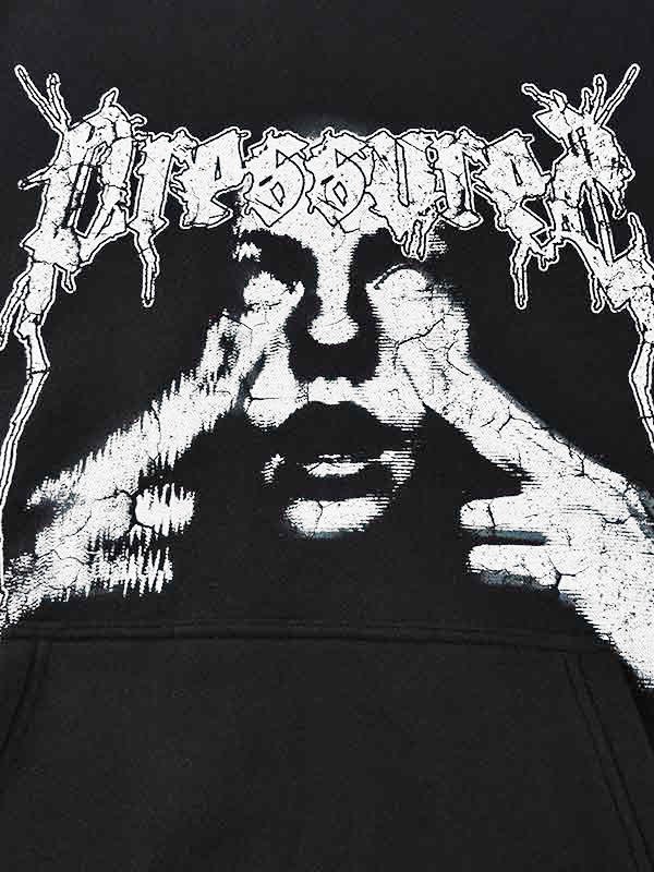 Sudadera extragrande gruesa con estampado de calle para hombre-3